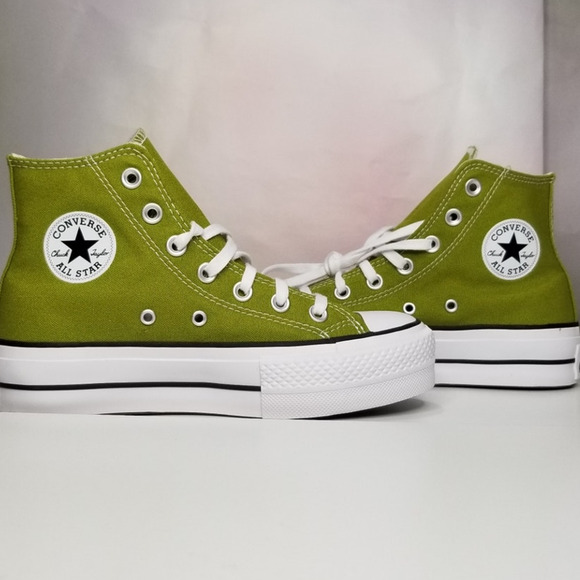 Converse CTAS Women Canvas Lift Hi Top Sneakers Size 5.5 Forrest A08286F NWT - Picture 2 of 8